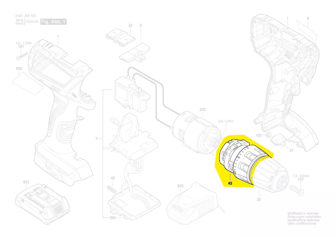 Boîte d\'engrenage planetaire réf. 1 600 A01 VY4 Bosch
